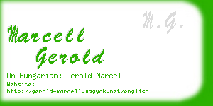 marcell gerold business card